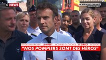 Emmanuel Macron : «Nos pompiers se sont battus»