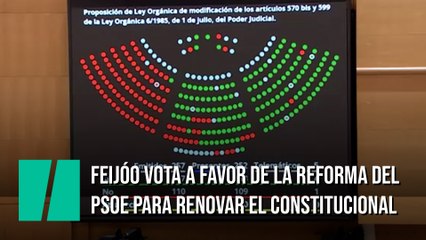 Feijóo se hace un 'Casero' y vota a favor de la reforma del PSOE para renovar el Constitucional