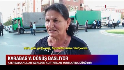 Azerbaycanlılar, işgalden kurtarılan yurtları Karabağ'a dönüyor