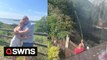 Heroic dad managed to stop a wall of flames reaching his house with a garden hose