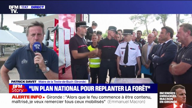 Déplacement d'Emmanuel Macron en Gironde: Il y a une prise de conscience totale du Président réagit le maire de la Teste-de-Buch