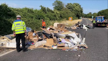 A27 caravan collapse
