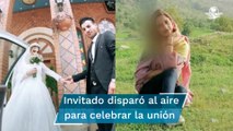 Novia muere el día de su boda por una bala perdida