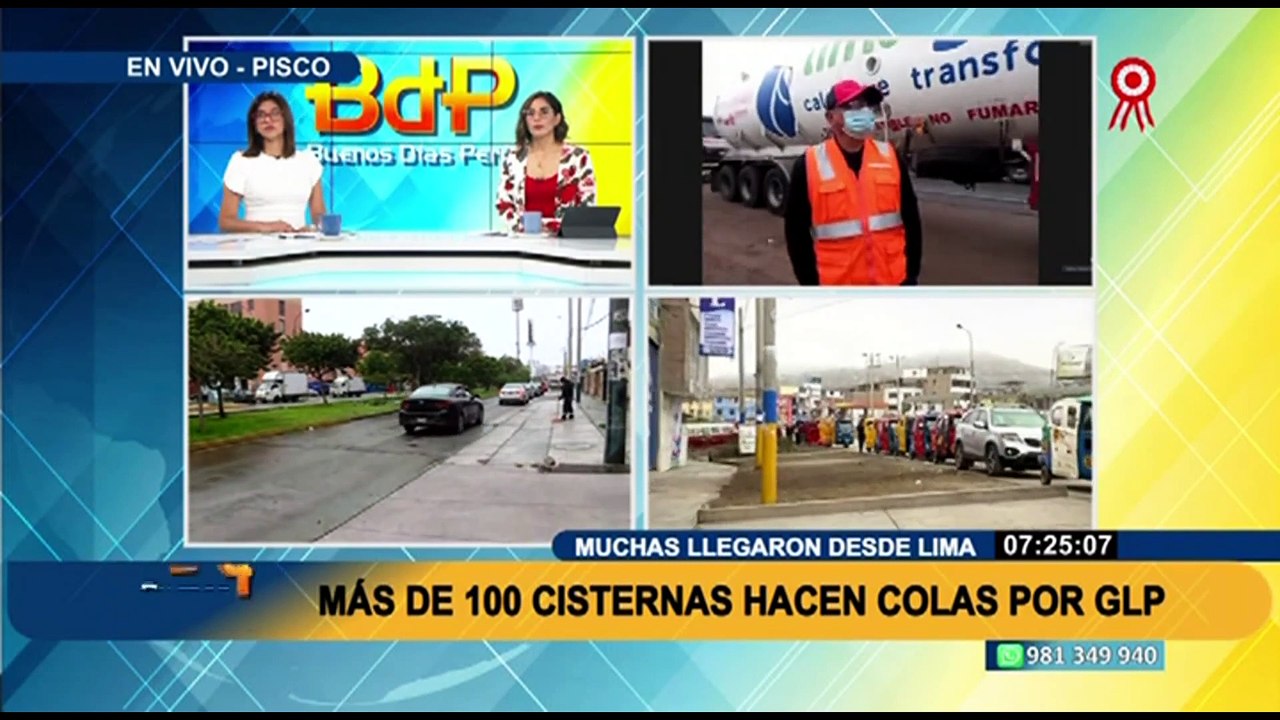 Pisco: Camiones cisternas hacen largas colas por GLP