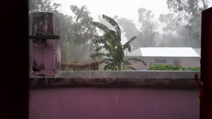a day which cools the weather with rain showers and a refreshing breeze