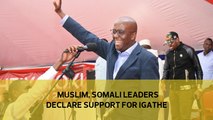 Muslim, Somali leaders declare support for Igathe