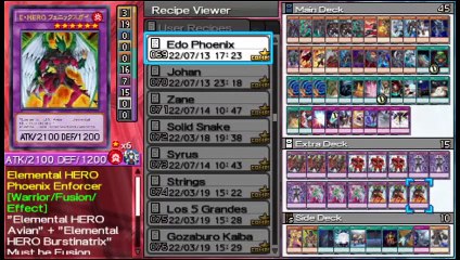 Yu-Gi-Oh! ARC-V Tag Force Special  - Edo Phoenix (Anime y Manga) Deck Profile #duelmonsters