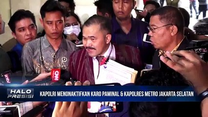 Kapolri Resmi Menonaktifkan Karo Paminal Dan Kapolres Metro Jakarta Selatan