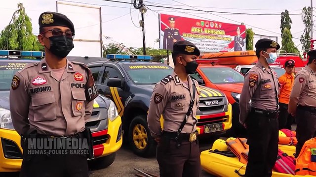 Polres Barito Selatan Gelar Apel Kesiapsiagaan personel dan sarpras dalam Penanggulangan bencana karhutla & banjir