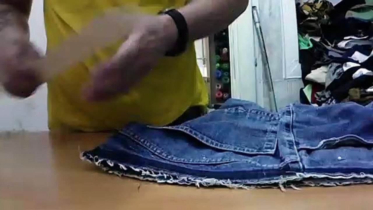 How to lower the waist of jeans，如何改低牛仔褲的腰部，जींस की कमर कैसे कम करें，كيفية خفض الخصر من الجينز