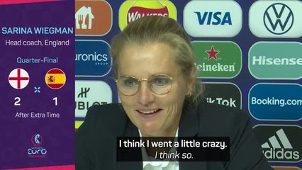 Wiegman 'went a little crazy' after England Euros drama