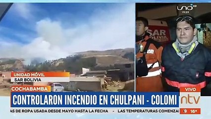 Voluntarios del SAR controlaron incendio en Colomi