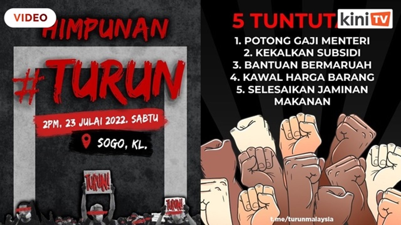 'Turun' anjur protes kenaikan harga barang di KL Sabtu ini