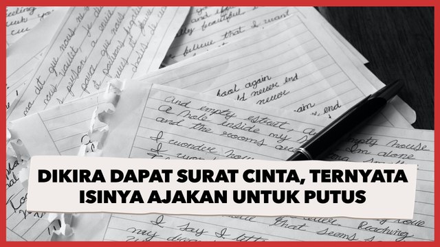Nyesek! Dikira Dapat Surat Cinta, Wanita Ini Kaget Karena Isinya Ajakan untuk Putus
