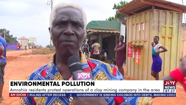 Environmental Pollution: Amrahia residents protest operations of a clay mining company in the area