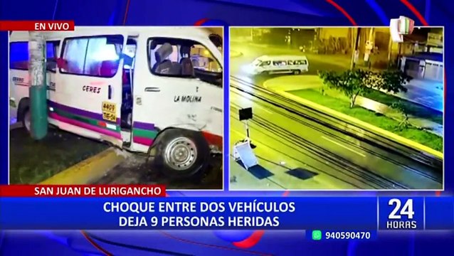 Huarochirí: nueve personas heridas tras choque entre dos combis