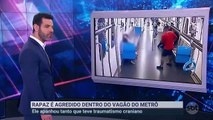 Sushiman é espancado por homem desconhecido em vagão de metrô no RJ