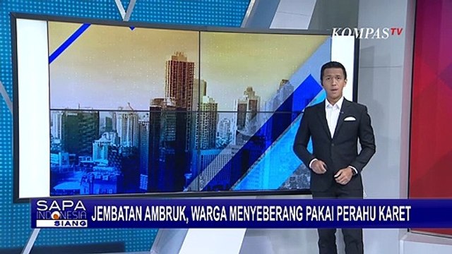 Jembatan di Desa Sukaraja II Ambruk Akibat Abrasi, BPBD Turunkan 1 Perahu Karet untuk Menyebrang