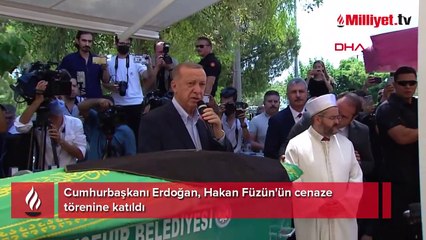 Cumhurbaşkanı Erdoğan, Hakan Füzün'ün cenazesinde