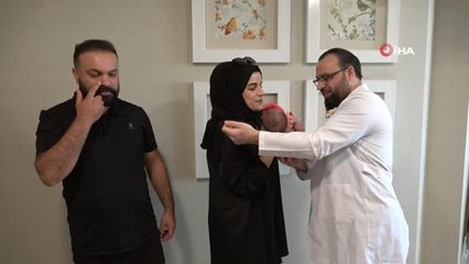 40 bin doğumda bir meydana gelen, karnında 5 santimlik kist ile doğan bebek ameliyatla sağlığına kavuştu