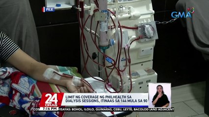 Download Video: Limit ng coverage ng PhilHealth sa dialysis sessions, itinaas sa 144 mula sa 90 | 24 Oras