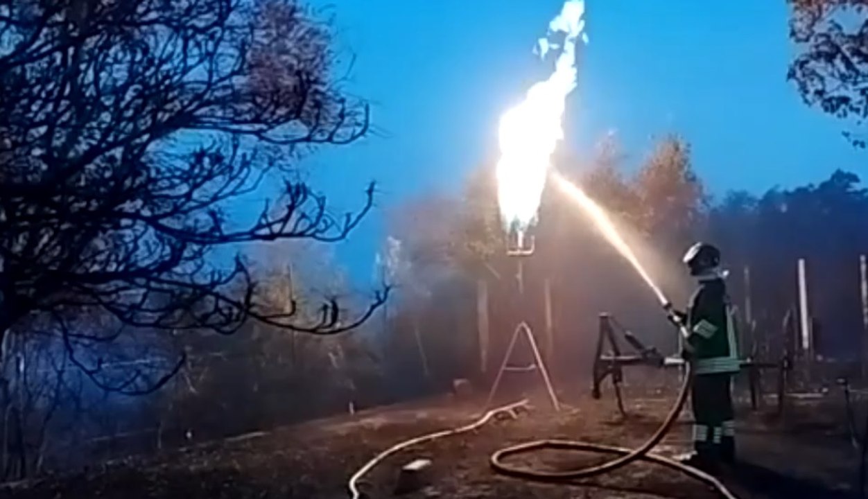 Jamiano (GO) - Serbatoio di Gpl coinvolto in un incendio: intervento dei Vigili del Fuoco (21.07.22)