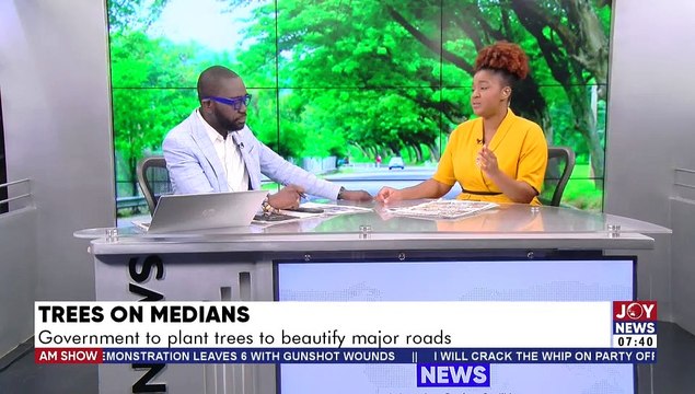 Trees on Medians: Government to plant trees to beautify major roads - AM Show with Benjamin Akakpo