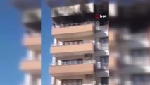 Son dakika haber: 5 katlı binada çıkan yangında balkonda mahsur kalan 6 kişiyi itfaiye kurtardı