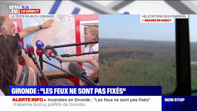 Marc Vermeulin (SDIS Gironde): Les feux ne sont pas fixés [...] Il y a encore des parties actives