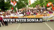 Watch: Congress Protest In Bhubaneswar Over ED Summon To Sonia Gandhi