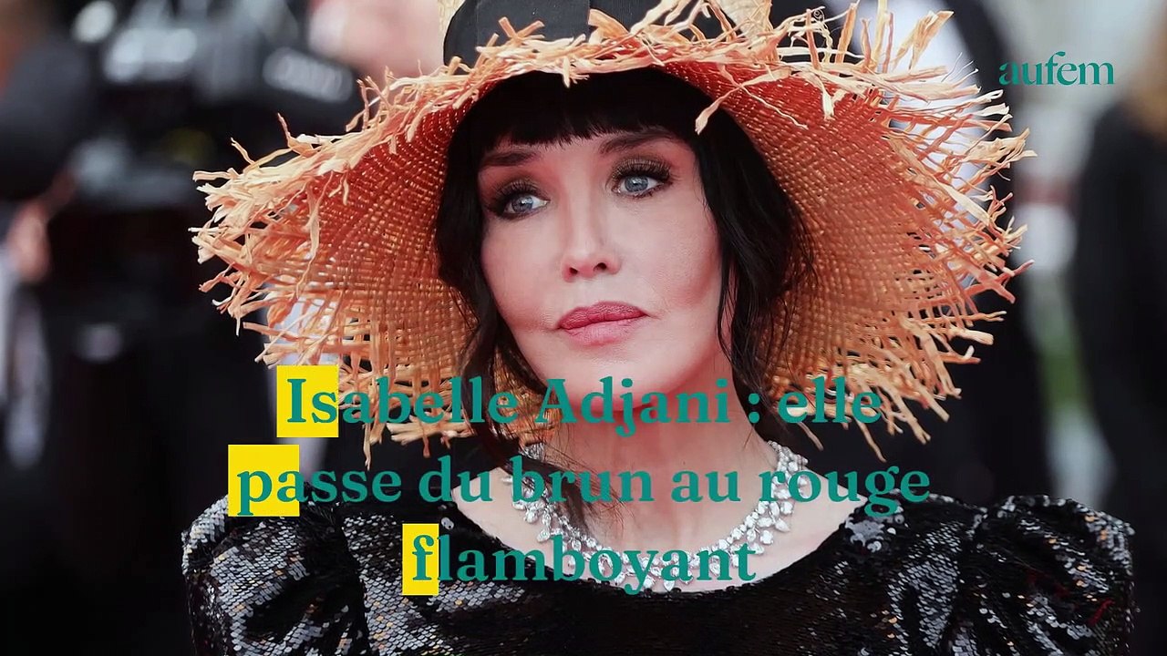 Isabelle Adjani : elle passe du brun au rouge flamboyant