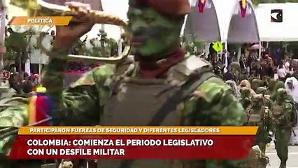Colombia: comienza el periodo legislativo con un desfile militar