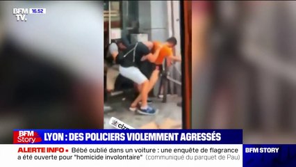 Download Video: Lyon: trois policiers agressés lors d'une interpellation dans le quartier de la Guillotière