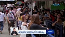 Voter registration para sa barangay at SK elections, hanggang July 23 na lang | Saksi