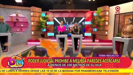 Melissa Paredes no podrá acercarse a su hija a menos de 100 metros