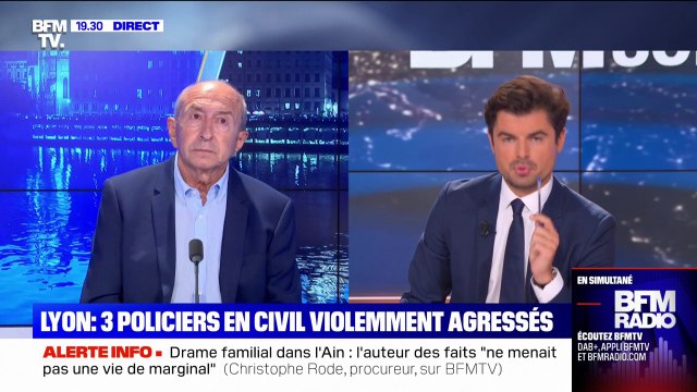 Gérard Collomb, à propos de l'agression de trois policiers à Lyon: On ne veut pas prendre en compte les problèmes de sécurité dans cette ville