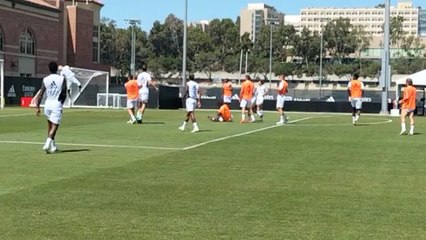 El Real Madrid se entrena a tope a las órdenes de Ancelotti