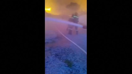 Los bomberos de Grecia luchan contras las llamas