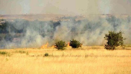 Son dakika haber: Uşak Havaalanı'nda çıkan yangın paniğe neden oldu
