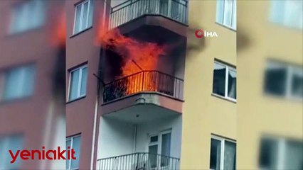 Ankara'da 7 katlı apartmanda korkutan yangın!