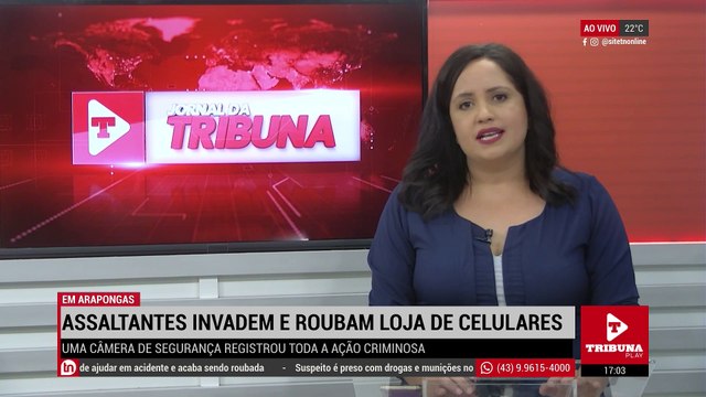 Câmera flagra ação de ladrões em loja de celulares em Arapongas