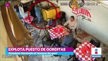 VIDEO: Explota puesto de gorditas en Gómez Palacio, Durango