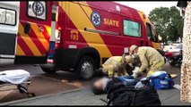 Motociclista fica ferido ao colidir contra ônibus do transporte coletivo na Av. Brasil