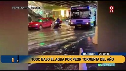 Bangkok amanece con sus principales vías inundadas tras registrarse la peor tormenta del año