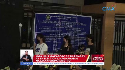 Mga nais makaboto sa barangay at SK elections, naghahabol na makapagrehistro | UB