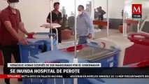 En Veracruz, se inunda Hospital General de Perote horas después de su inauguración