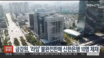 금감원, '라임' 불완전판매 신한은행 10명 제재
