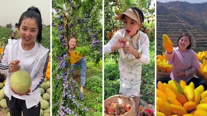 Beautyful girl love Fruits | USA video | New video | China video | Lovely video