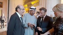 Sheikh Mohamed shares friendly moment with French President