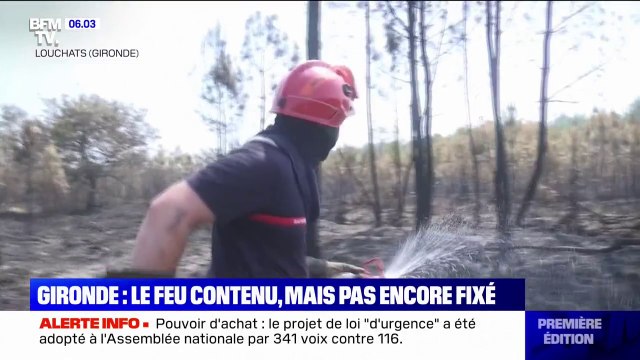 Incendies en Gironde: le feu est contenu, mais pas encore fixé